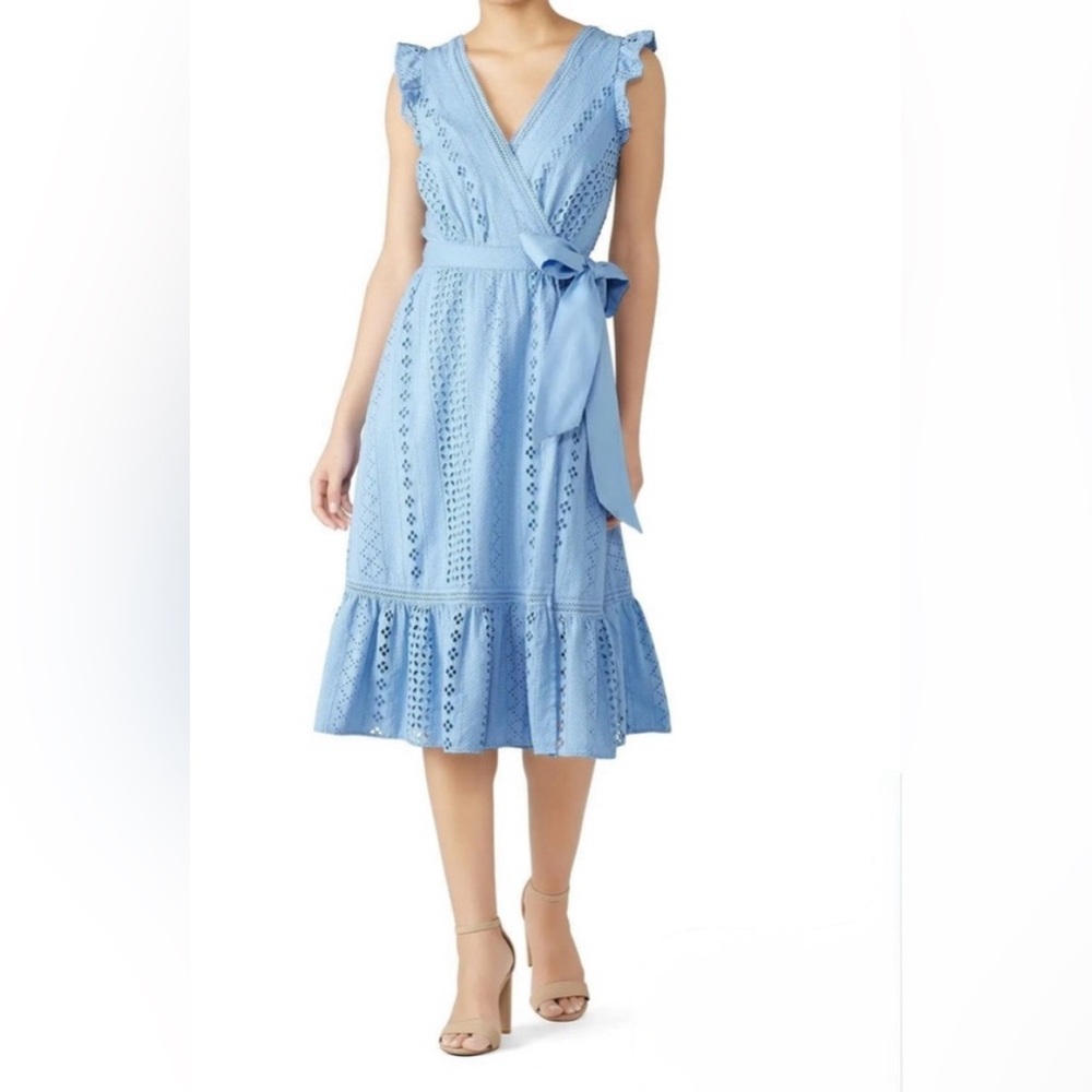 J. Crew Light Blue Eyelet Dress